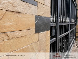 Mazeras stone gate pillar cladding